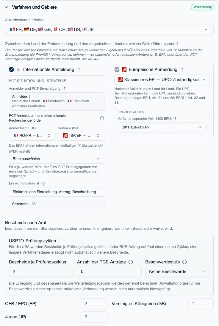 Weiterführungsstrategie: PCT-Option, europäische Strategie nach Erteilung und nationale Erweiterungen